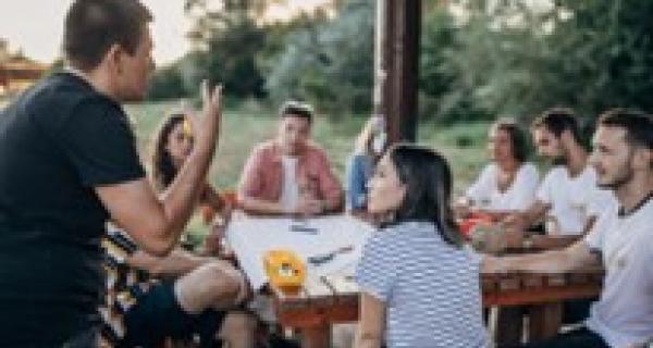 Group of youth workers coming together for a regular meeting