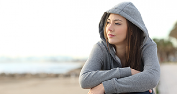 Pensive young woman