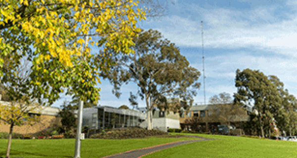 Building with garden in front