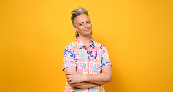 Geraldine Hickey standing with arms crossed