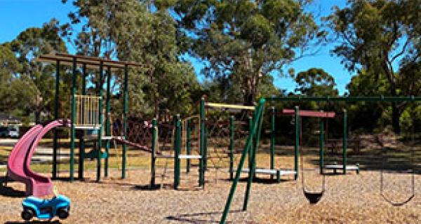 playground at Tyrol park including slide and swings