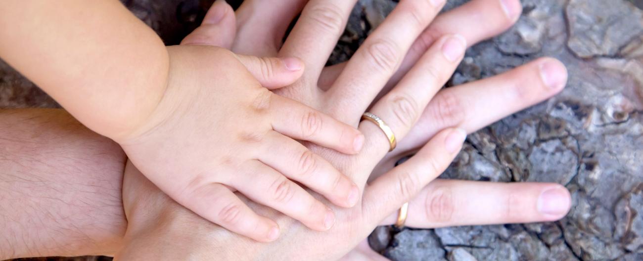 Family stocking hands