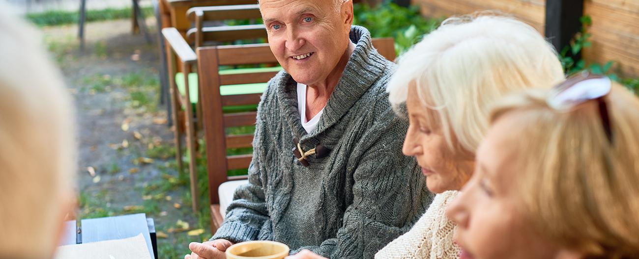 Older people enjoying time together