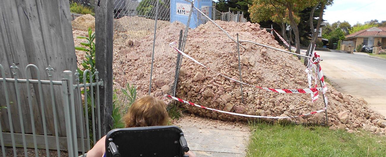 pile of dirt on building site