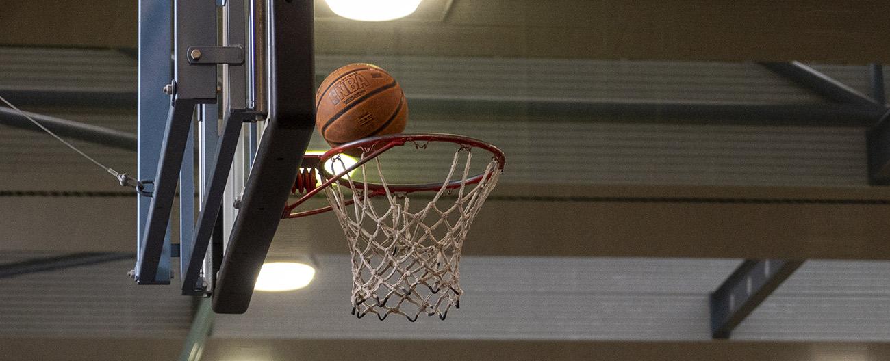 Basketball ring with ball 