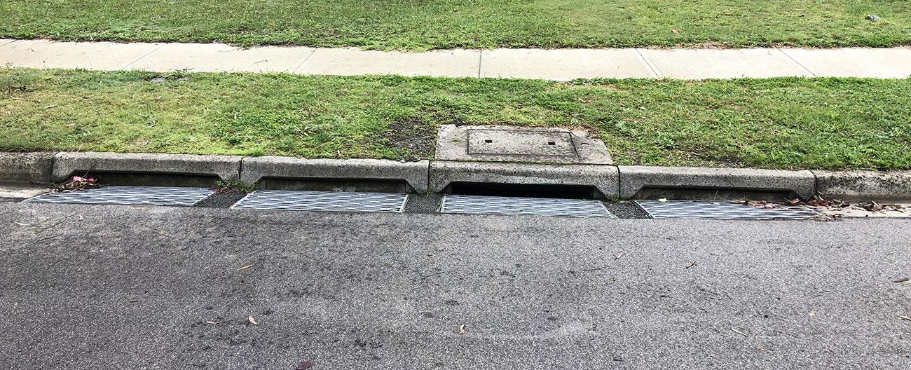 drain in road reserve