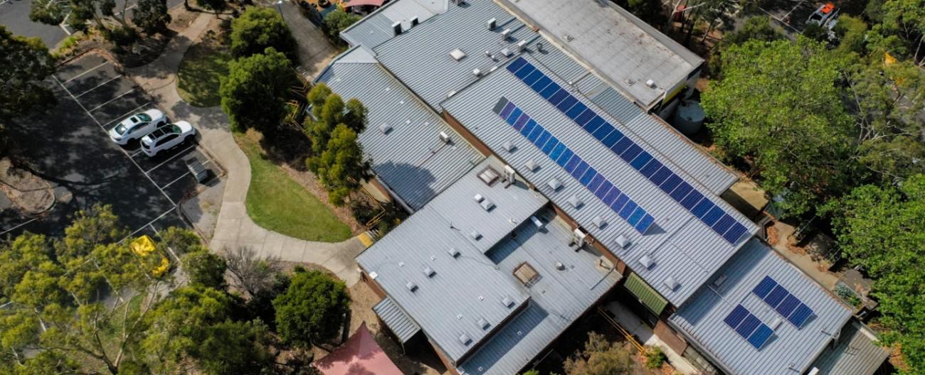 Solar panels on Eley Park Community Centre