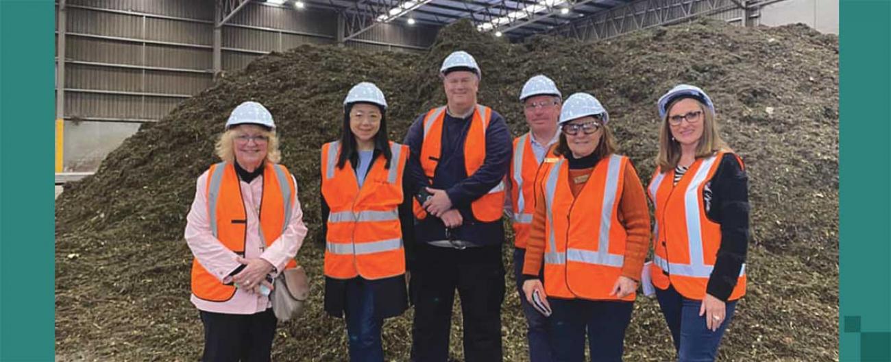 Group at waste facility 