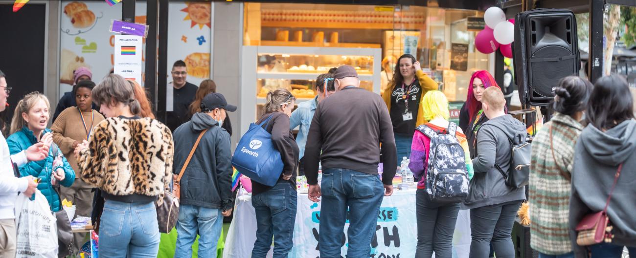 Members of public at youth event