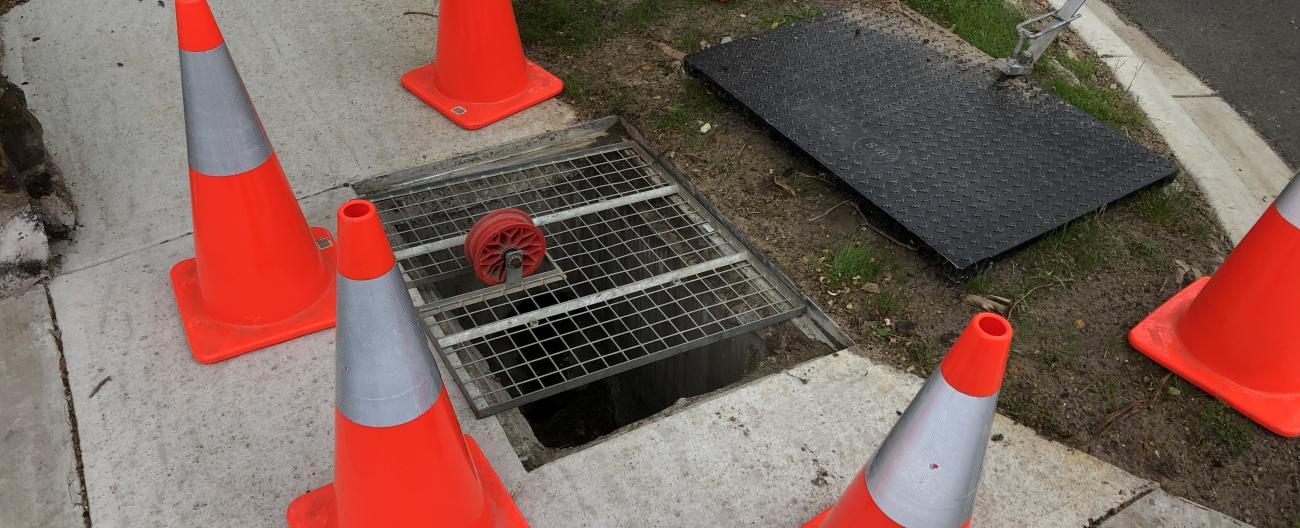 Image of Drainage works in footpath