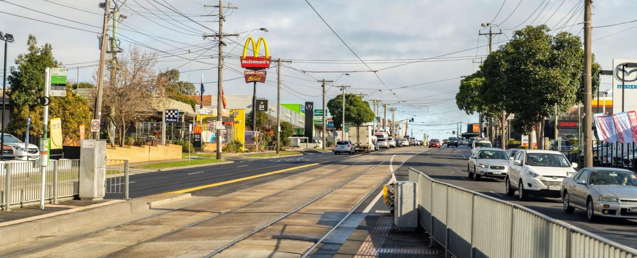 Streetscape of Burwood Village