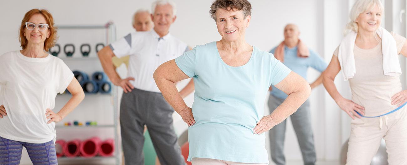 Older people exercising