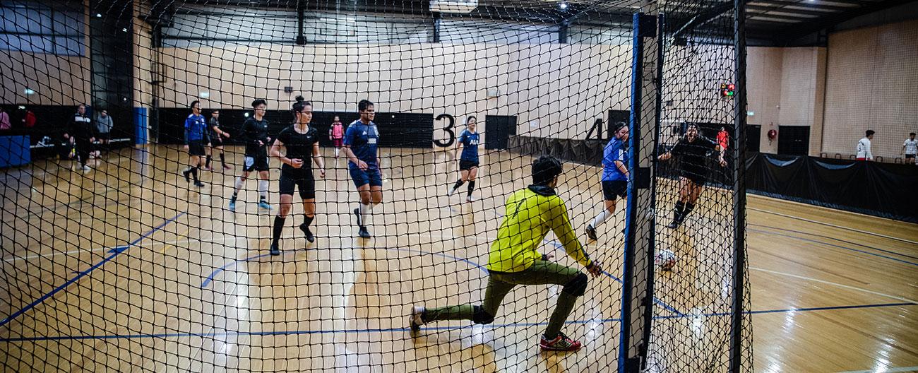 People playing indoor soccer at Sportlink