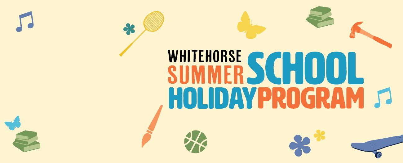 Banner illustration of summer school holidays 2023
