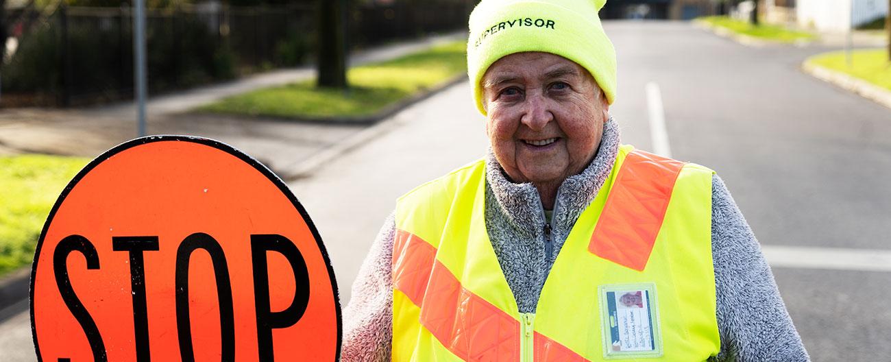 School crossing supervisor banner