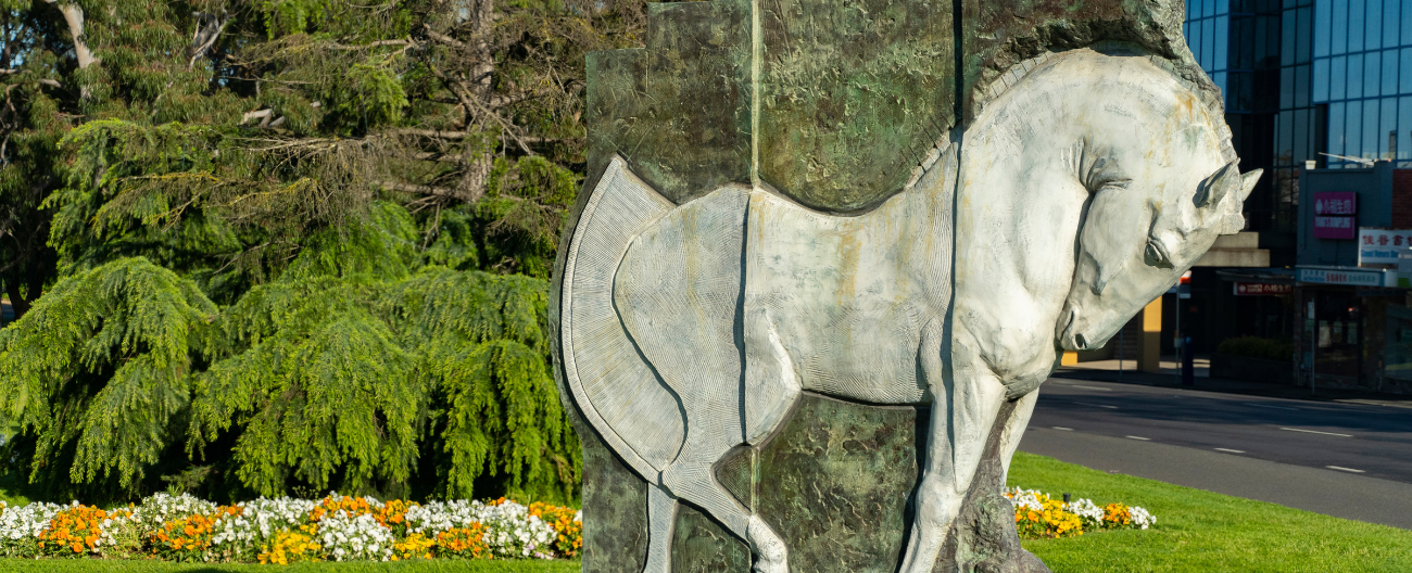 White horse statue in Box Hill