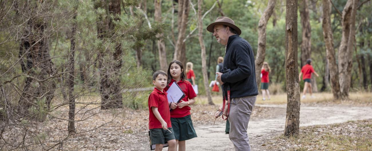 Primary school students at Blackburn Lake Sanctuary