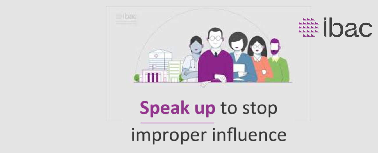Speak up to stop improper influence