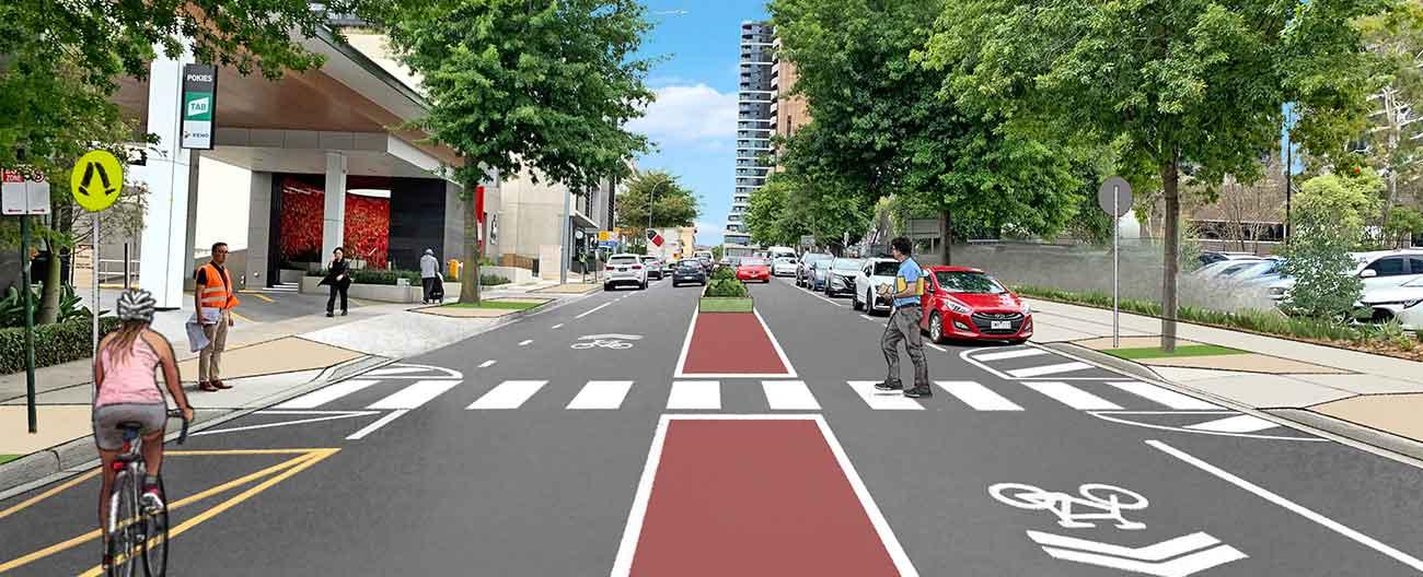 Graphic depicting proposed new bike and pedestrian road